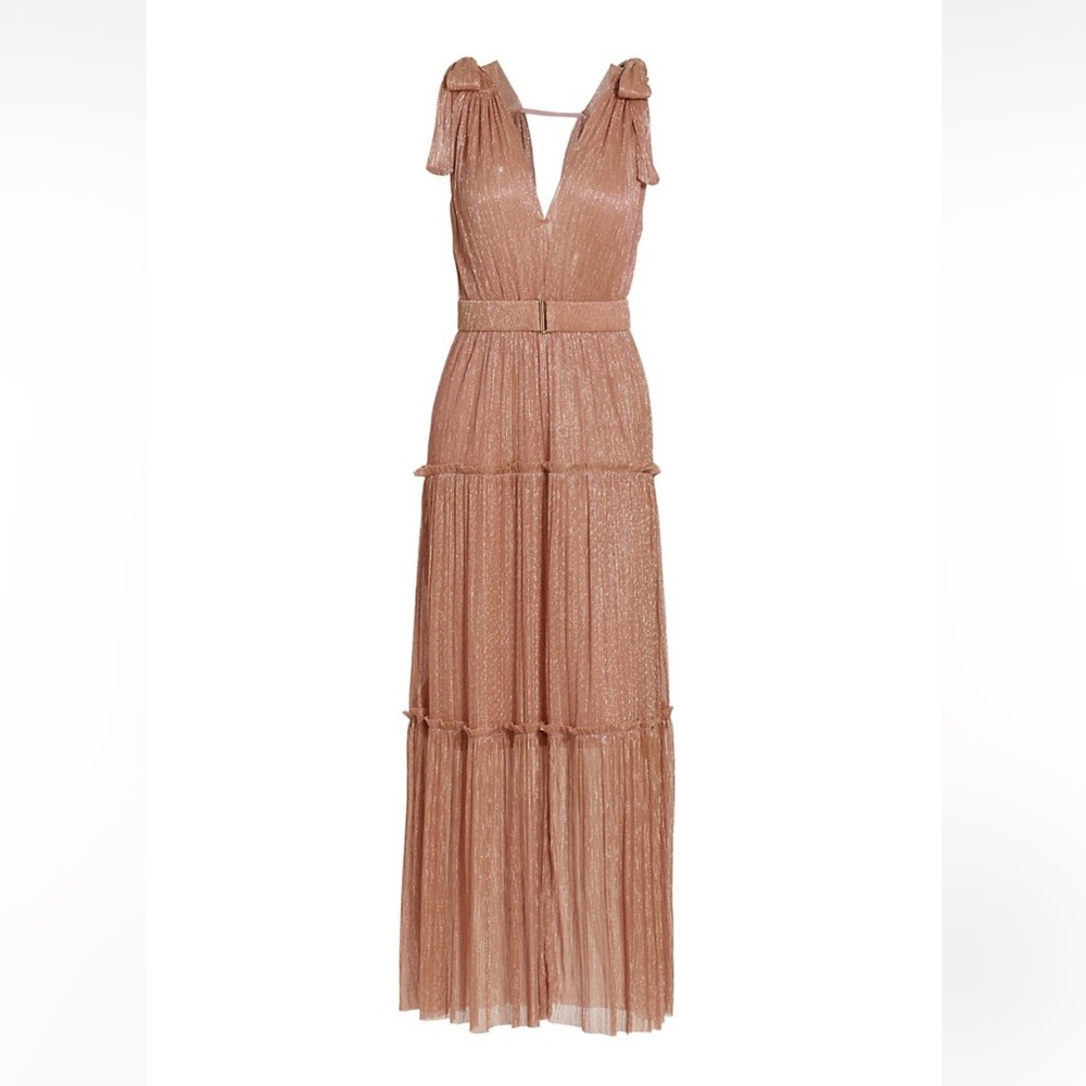 SABINA MUSÁYEV
NWT Helena Metallic Tiered Maxi Dress XS